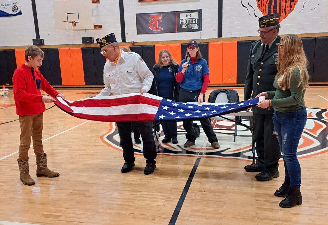 TCCS students learn about the flag, VFW Auxiliary News, Sports, Jobs Times Observer